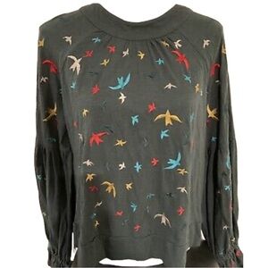 NWT Anthropologie Embroidered Shirt Size XS